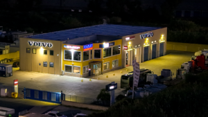 Stabilimento OMEP, Pace del Mela, veduta aerea notturna