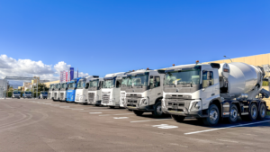 Stabilimento RIVES, Termini Imerese, trucks parcheggiati